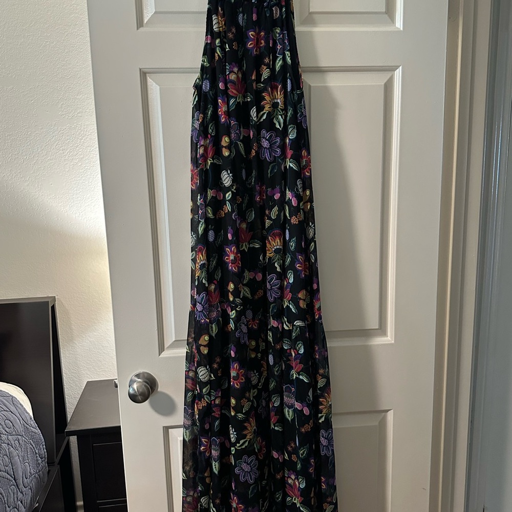 Floral Halter Maxi Dress